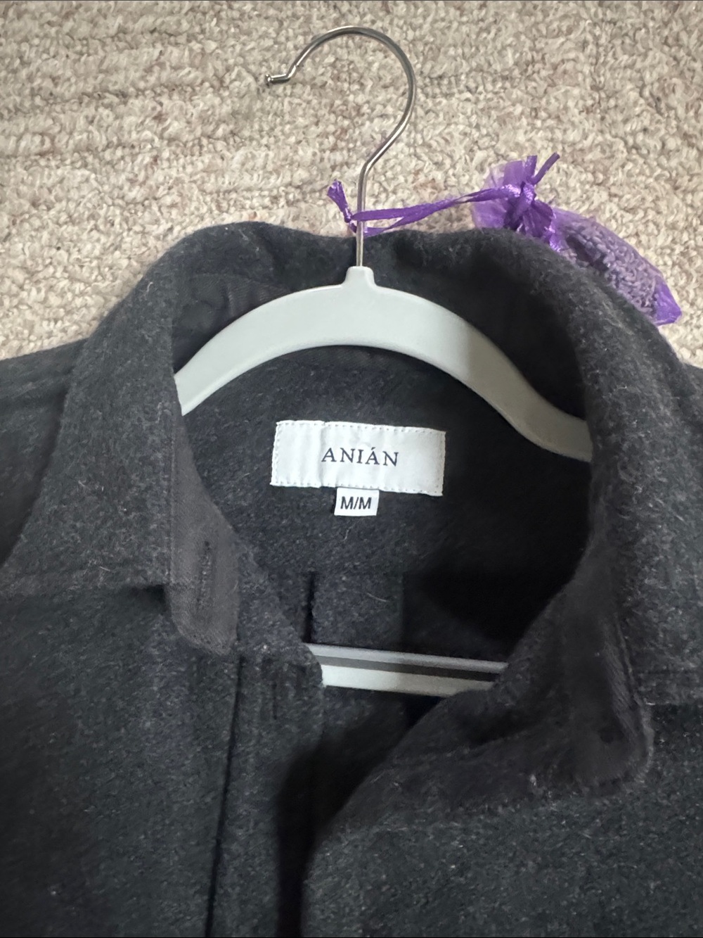 Anián Charcoal Melton Wool Coat - M/M